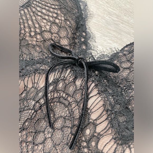 Marchesa Notte Black & Pink Laces Evening/Prom Dress Size 8 US - Picture 5 of 7